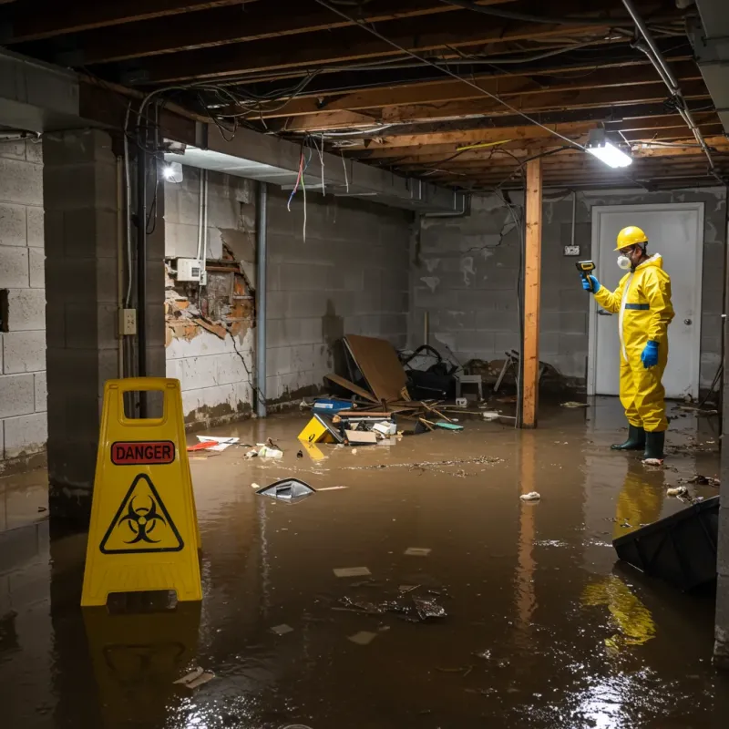 Flooded Basement Electrical Hazard in Golden Beach, MD Property